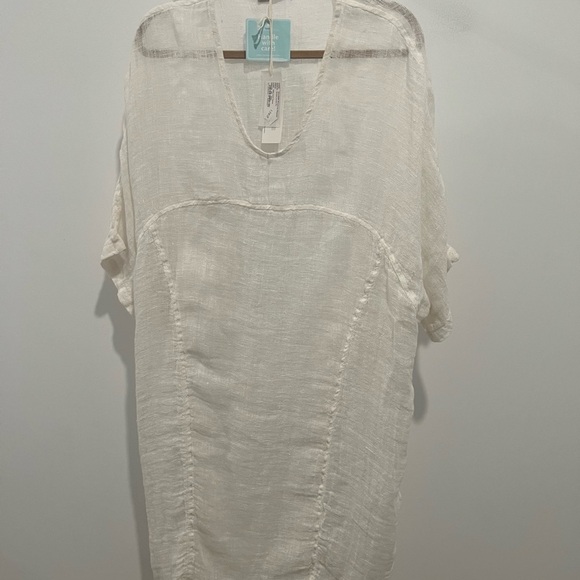HARIS COTTON / Simplicity Rhymes Loose Fit 100% Linen Gauze Dress / Size O/S 31’ - Picture 1 of 6